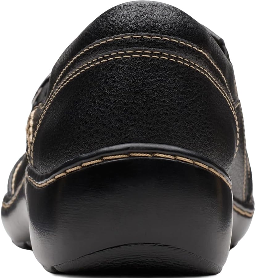 Amazon.com | Clarks Womens Cora Teresa Black Tumbled Leather6